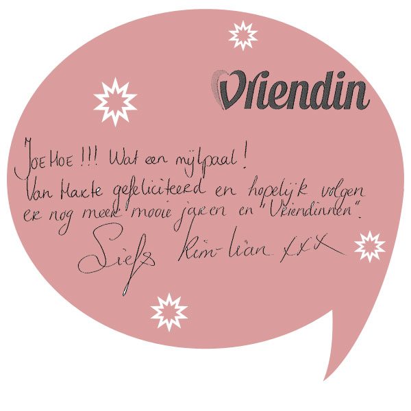 Verbazingwekkend Kim-Lian van der Meij feliciteert Vriendin YY-99