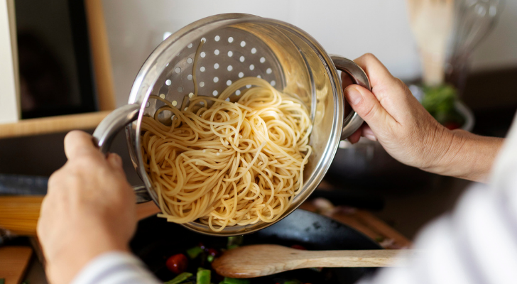 pasta afgieten