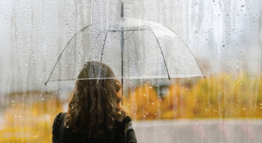 herfst regen paraplu