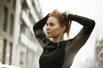 Runners Preparing In Urban Invironment