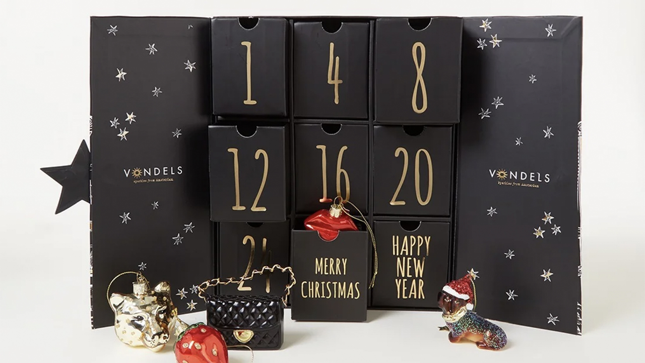 Wil je hebben: luxe adventskalender met kerstballen van Vondels