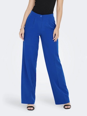 Only High Waist Wide Leg Pantalon Onlkira Blauw