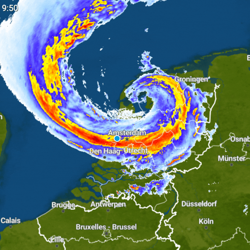 Storm Poly zwaarste storm ooit gemeten