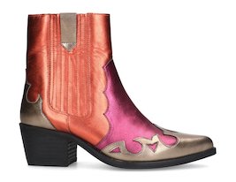 Manfield Leren Cowboylaarzen Rood Metallic Roze 8720527548305