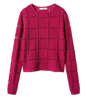 Mango Gebreide Trui Roze Roze 8445922167455