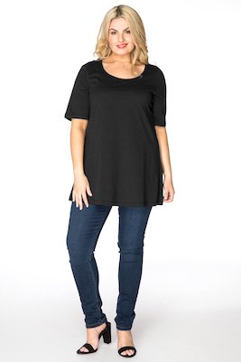 Yoek Flare Fit Top Zwart Zwart 8718855108421