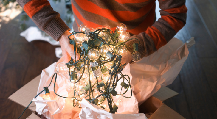 knoop kerstlichtjes