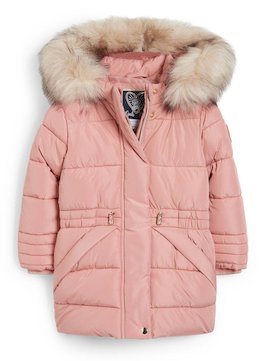 C A Gewatteerde Winterjas Lichtroze Roze
