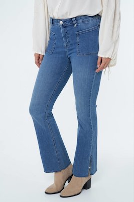Ms Mode Coated Jeans Blue Denim Medium Blue Denim 8719243213642