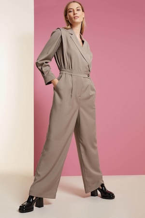 Y A S Jumpsuit Taupe Taupe 5715509835491 (1)