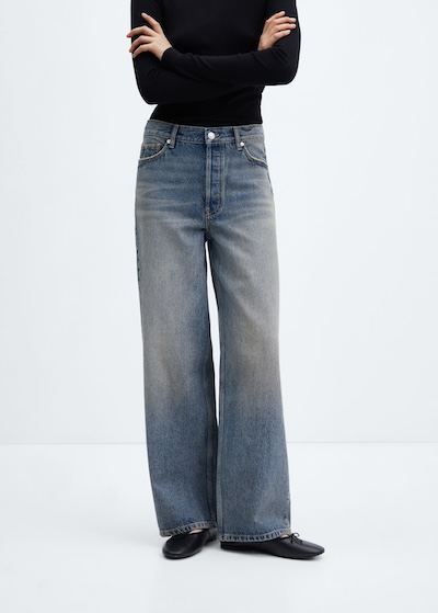 Mid-rise wideleg jeans broeken trends
