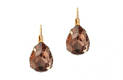 Rose gold drop earrings from Otazo
