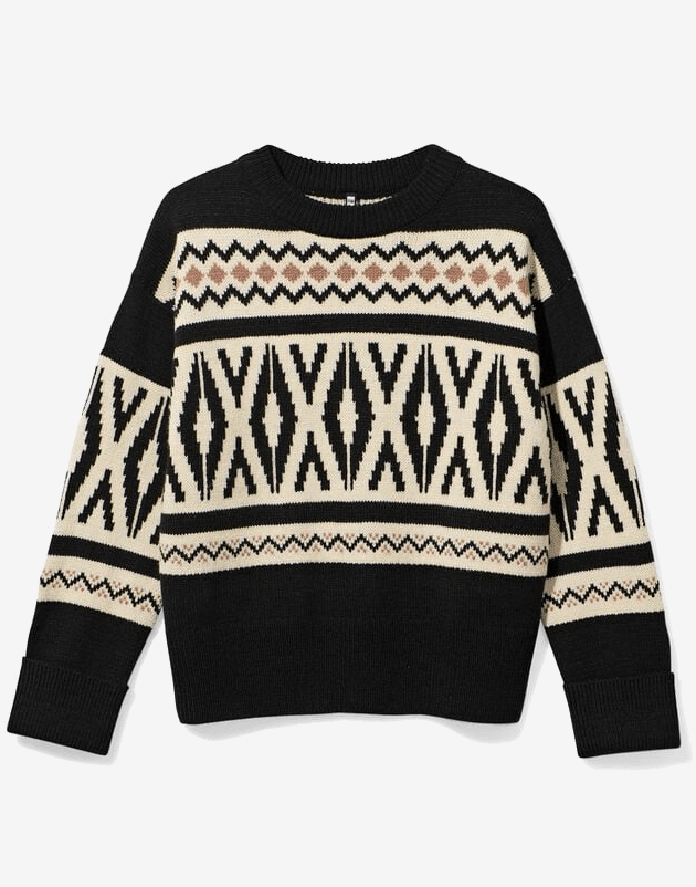 Damestrui Oona Grafisch Zwart