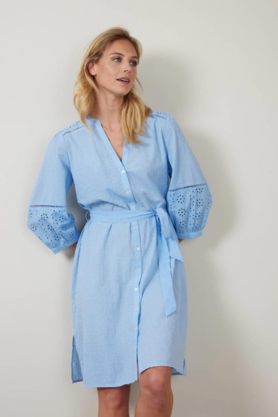 Didi Blousejurk Broderie Lichtblauw Lichtblauw 8721021353181
