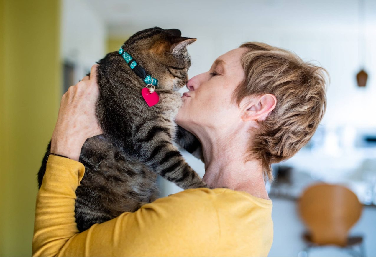 Kattenliefhebber Met Haar Kat