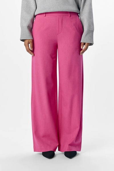 Object Wide Leg Regular Waist Pantalon Roze 5715360841143