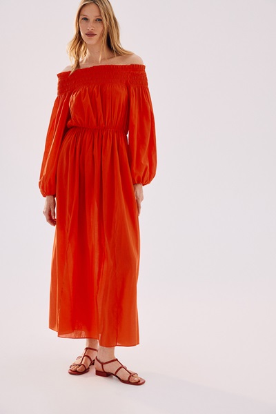 Off Shoulder Jurk Hm Oranje