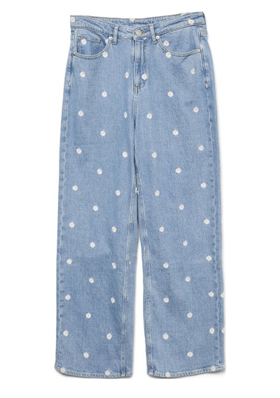 Vero Moda High Waist Wide Leg Jeans Light Blue Denim Light Blue Denim 5715724357044