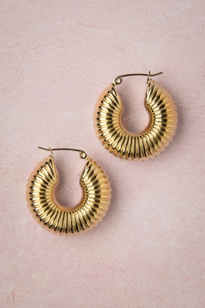 Caterpillar Oorringen Goud