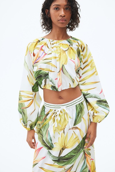 Cropped Blouse Popeline