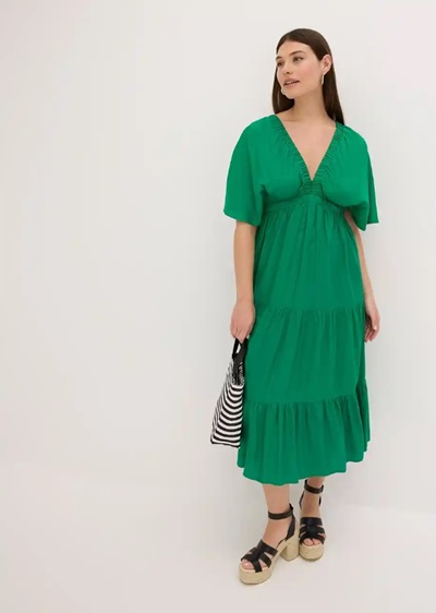 Effen Zomerjurken Bonprix Groen