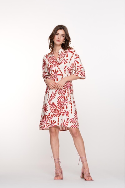 Geisha Wikkel Overslagjurk Rood Rood 8720833368802
