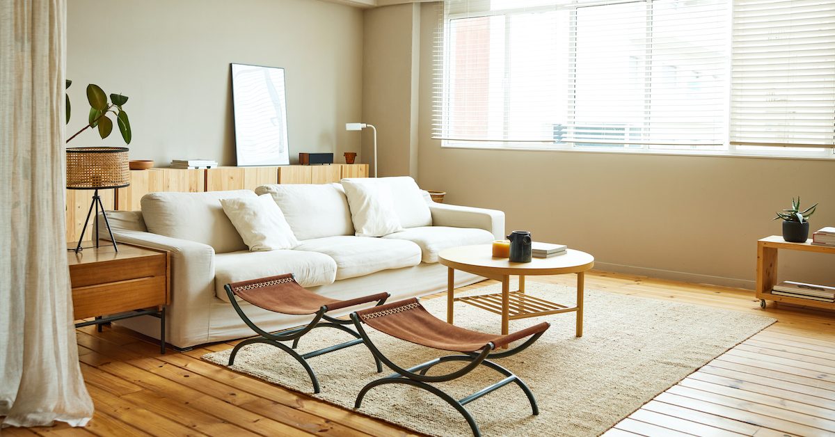 Folding Portable Stool On Carpet At Home