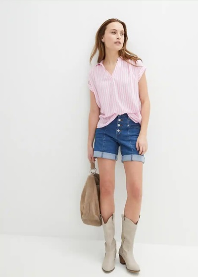 Poederroze Blouse