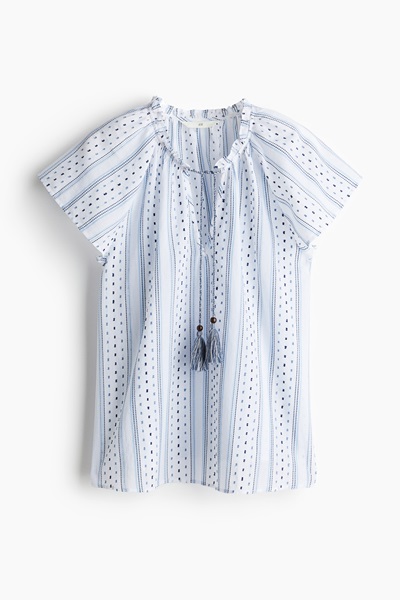 Katoenen Blouse Met Drawstring