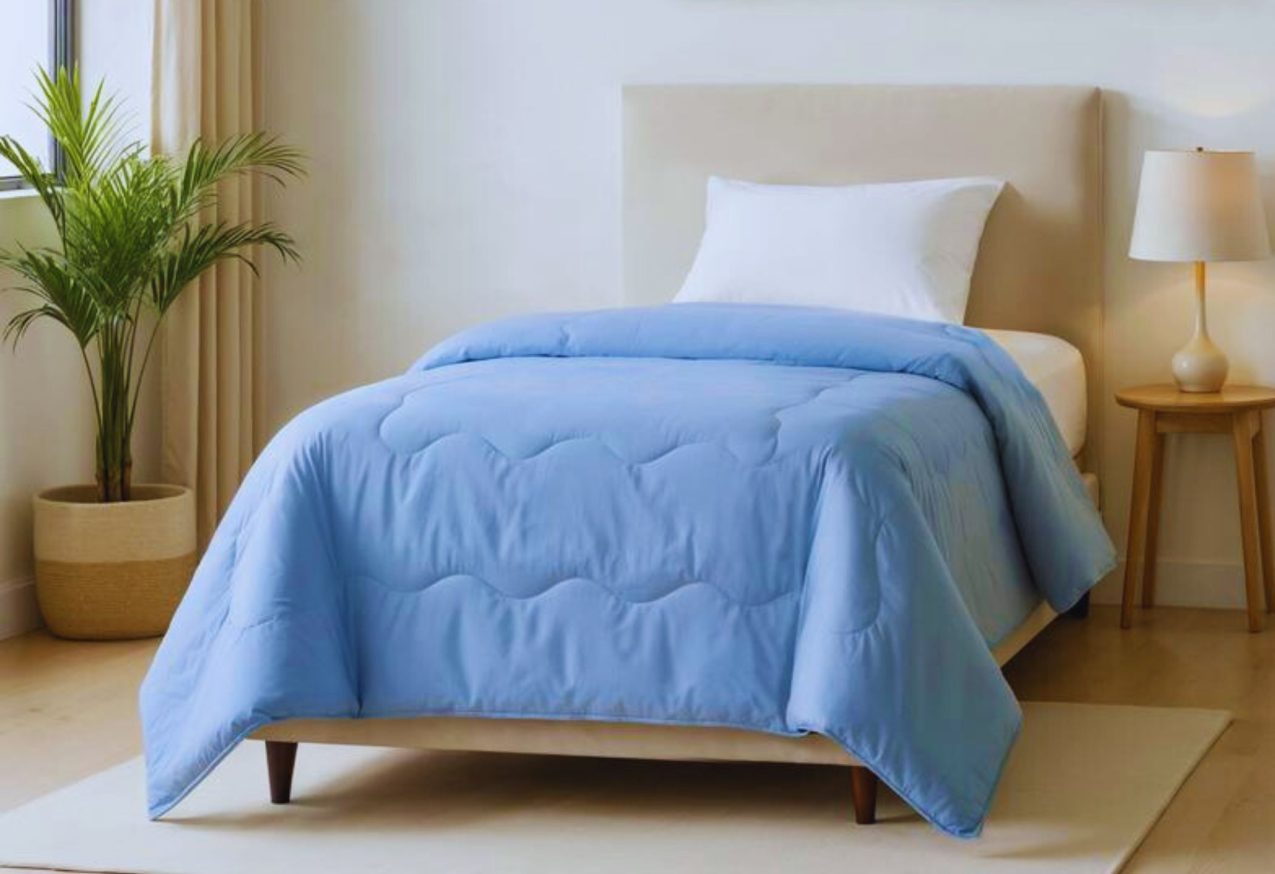 Nachtelijk Zweten - slaapkamer met op het bed een verkoelend dekbed
