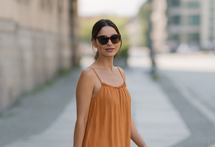 Zomerlooks Hm Sale - vrouw met H&M jurk aan