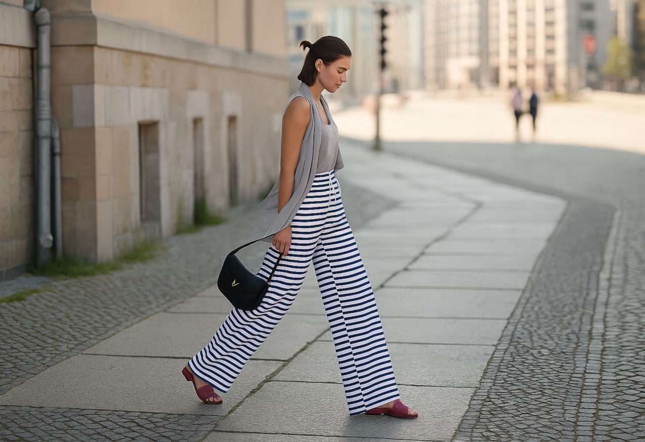 Vrouw Met Relaxte Zomerbroek