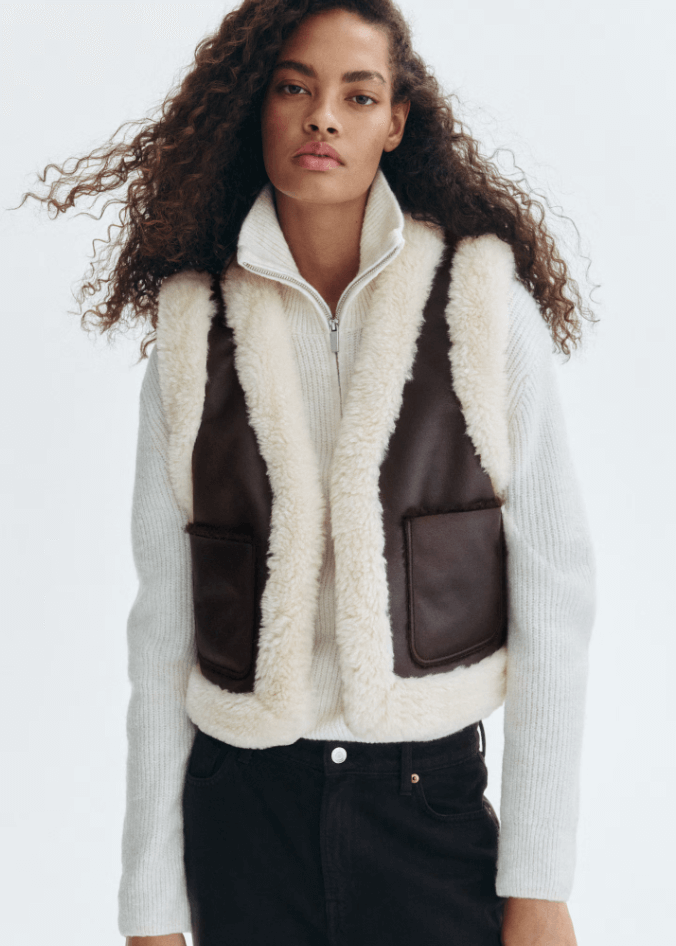Gilet Met Fluffy Randen