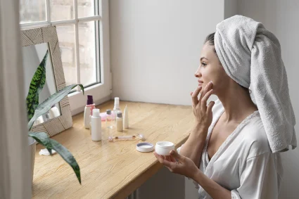 16022026 Vri Young Woman Doing Self Care Routine Home