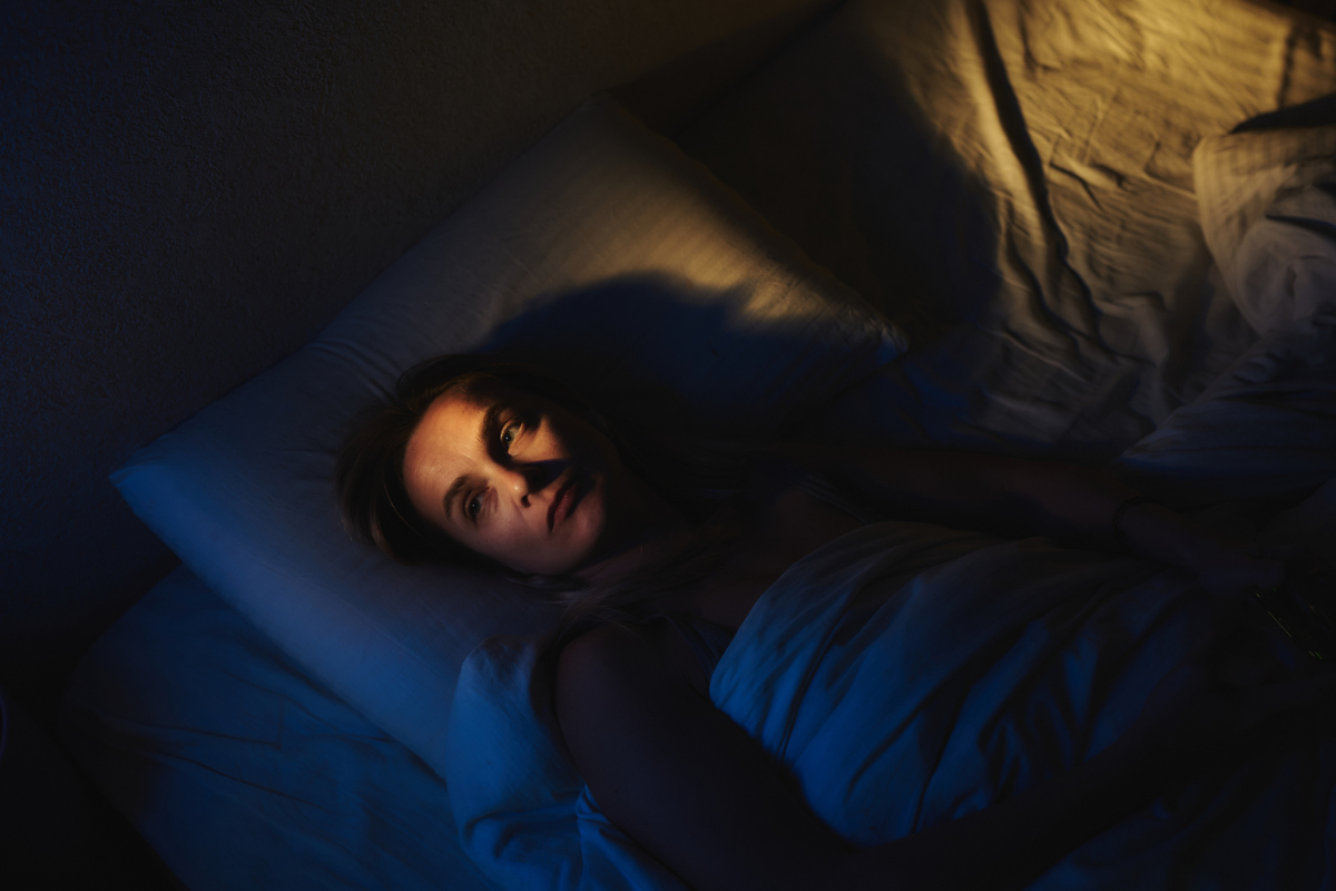vrouw bed