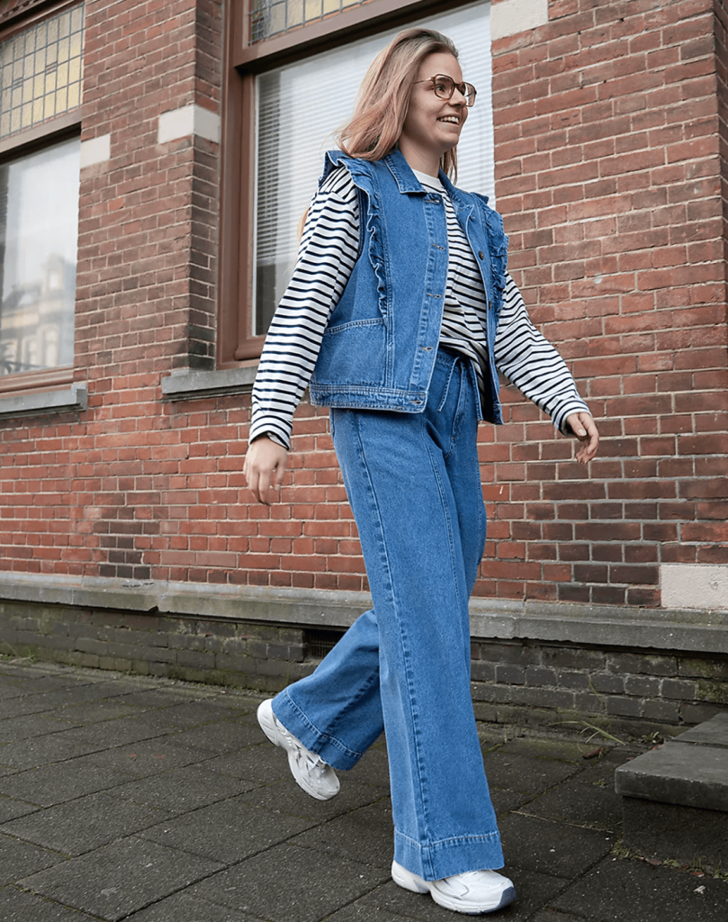 Blauwe Broek In Spijkerlook Van Zeeman