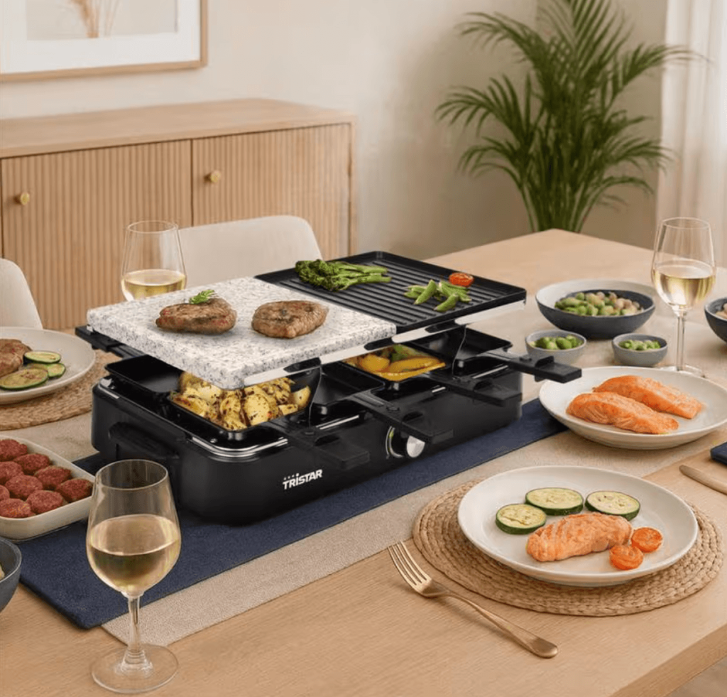 Tristar Raclette En Gourmetset Met Steengrill 2