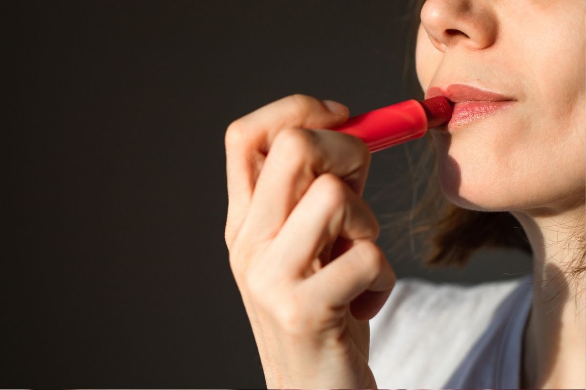 Vrouw met droge lippen